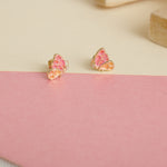 Load image into Gallery viewer, Kids Enameled Butterfly Diamond Stud Earrings, 14k Solid Gold, Natural Diamonds, Kids jewelry, Gift for toddlers, girls and kids
