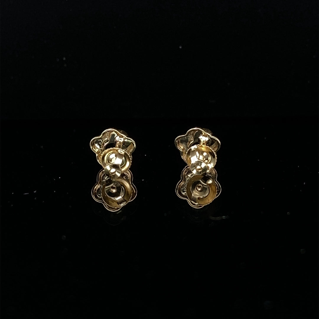 Kids Flower Diamond Stud Earrings, 14k Solid Gold, Natural Diamonds, Kids jewelry, Gift for toddlers, girls, and kids