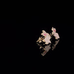 Load image into Gallery viewer, Kids Bunny Diamond Stud Earrings, 14k Solid Gold With Enameling, Natural Diamonds, Kids jewelry, Gift for toddlers, girls and kids
