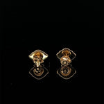 Load image into Gallery viewer, Kids Seashell Diamond Stud Earrings, 14k Solid Gold With Enameling, Natural Diamonds, Kids jewelry, Gift for toddlers, girls and kids
