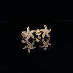 Load image into Gallery viewer, Kids Starfish Diamond Stud Earrings, 14k Solid Gold, Natural Diamonds, Kids jewelry, Gift for toddlers, girls and kids
