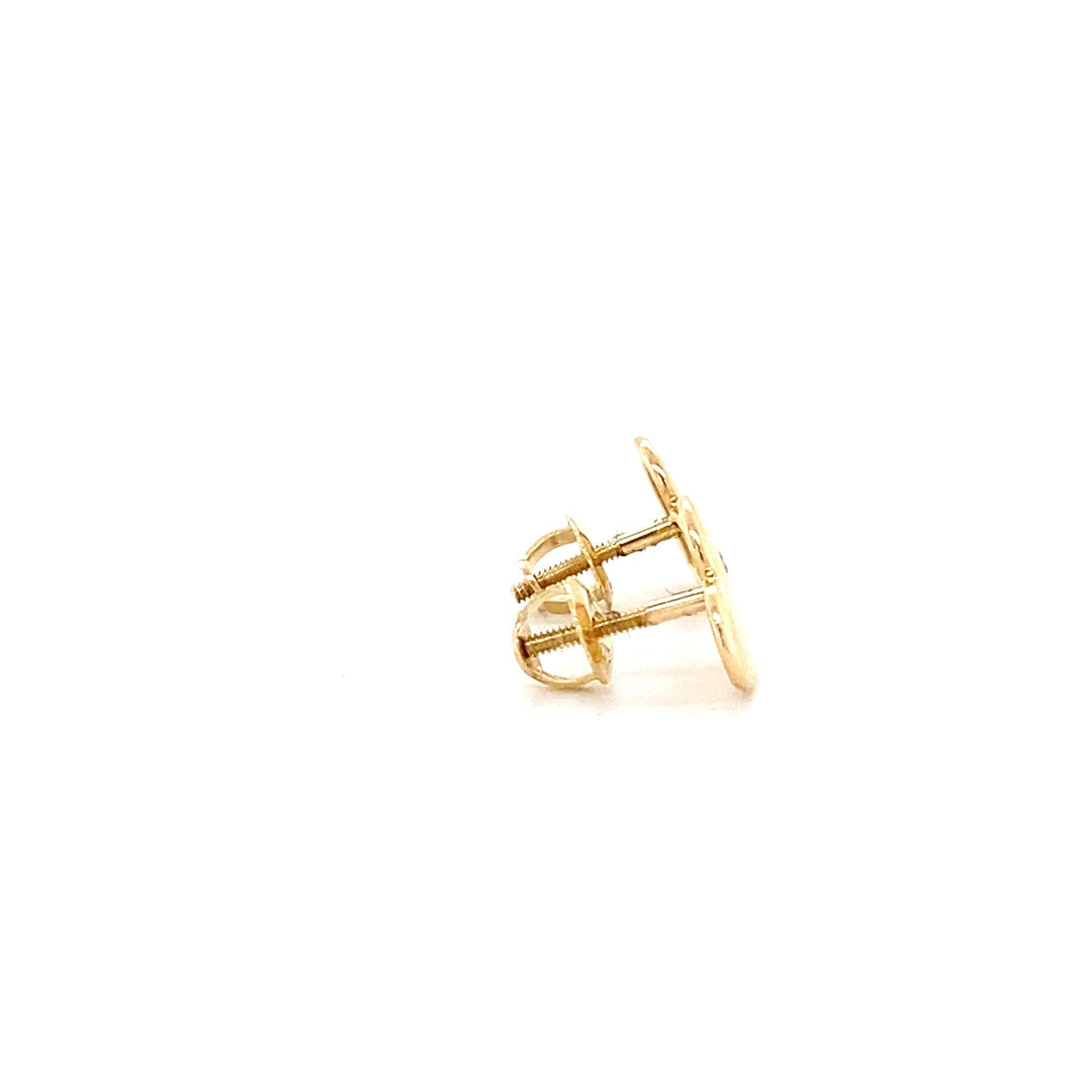 Kids Heart Diamond Stud Earrings, 14k Solid Gold, Natural Diamonds, Kids jewelry, Gift for toddlers, girls and kids