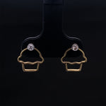 Load image into Gallery viewer, Kids Cupcake Diamond Stud Earrings, 14k Solid Gold, Natural Diamonds, Kids jewelry, Gift for toddlers, girls, and kids
