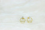 Load image into Gallery viewer, Kids Cupcake Diamond Stud Earrings, 14k Solid Gold, Natural Diamonds, Kids jewelry, Gift for toddlers, girls, and kids
