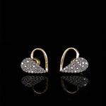 Load image into Gallery viewer, Kids Heart Diamond Stud Earrings, 14k Solid Gold, Natural Diamonds, Kids Jewelry, Gift for toddlers, girls and kids
