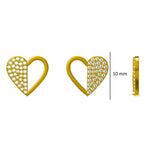 Load image into Gallery viewer, Kids Heart Diamond Stud Earrings, 14k Solid Gold, Natural Diamonds, Kids Jewelry, Gift for toddlers, girls and kids
