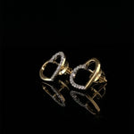 Load image into Gallery viewer, Kids Hollow Heart Design Diamond Stud Earrings, 14k Solid Gold, Natural Diamonds, Kids Jewelry, Gift for toddlers, girls and kids
