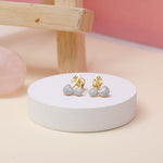 Load image into Gallery viewer, Kids Cherries Design Diamond Stud Earrings, 14k Solid Gold, Natural Diamonds, Kids Jewelry, Gift for toddlers, girls and kids
