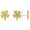 Load image into Gallery viewer, Kids Leaf Clover Diamond Stud Earrings, 14k Solid Gold, Natural Diamonds, Two Toned Studs, Gift for girls, Ready To Ship, HRD Certified
