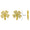 Load image into Gallery viewer, Kids Leaf Clover Diamond Stud Earrings, 14k Solid Gold, Natural Diamonds, Two Toned Studs, Gift for girls, Ready To Ship, HRD Certified
