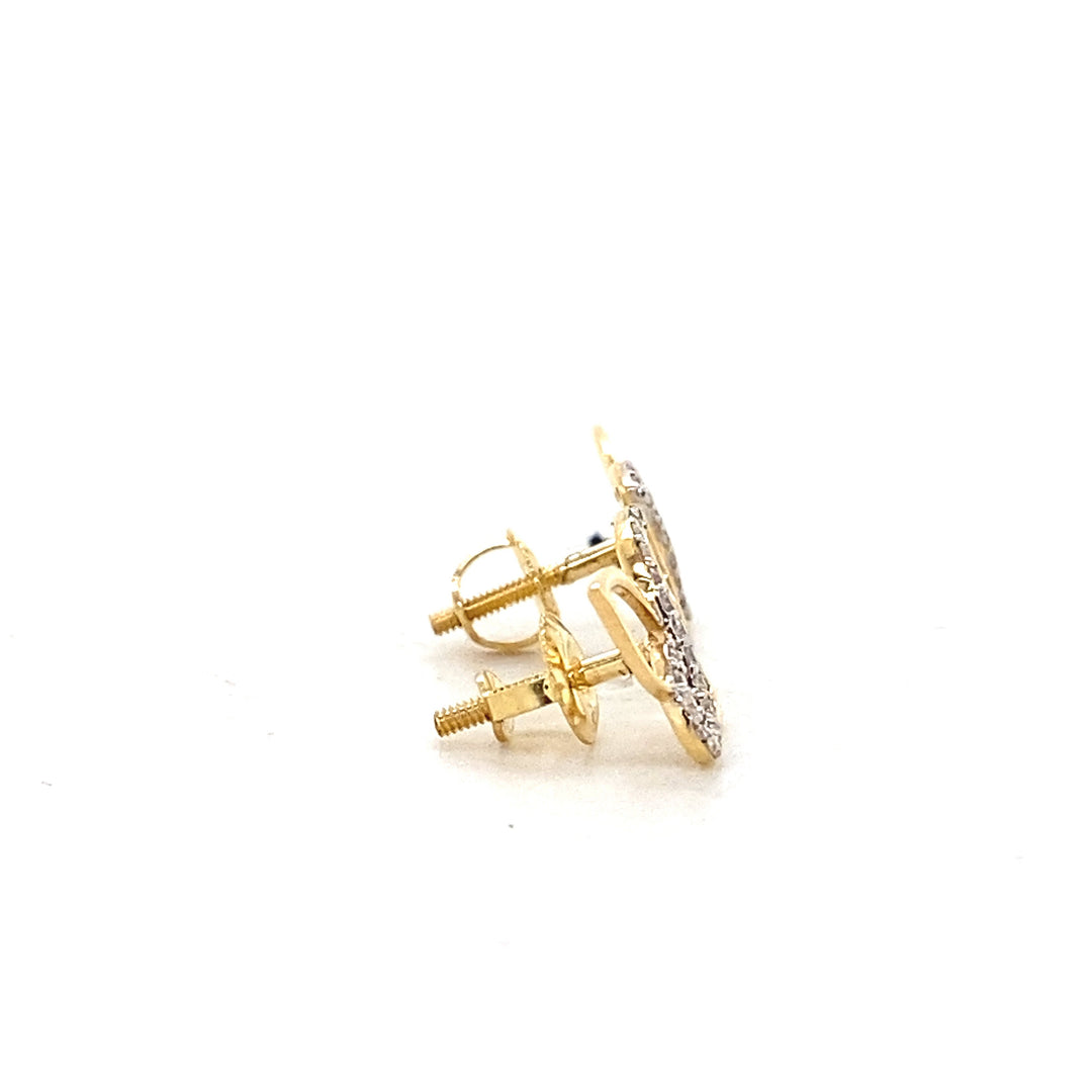 Kids Butterfly Diamond Stud Earrings, 14k Solid Gold, Natural Diamonds, Kids Jewelry, Gif for toddlers, girls and kids