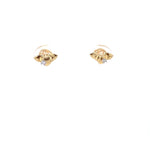 Load image into Gallery viewer, Kids Winged Heart Diamond Stud Earrings, 14k Solid Gold, Natural Diamonds, Kids Jewelry, Gift for toddlers, girls and kids
