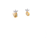 Load image into Gallery viewer, Kids Fish Diamond Stud Earrings, 14k Solid Gold, Natural Diamonds, Kids Jewelry, Gift for toddlers, girls and kids

