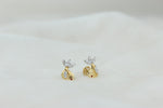 Load image into Gallery viewer, Kids Fish Diamond Stud Earrings, 14k Solid Gold, Natural Diamonds, Kids Jewelry, Gift for toddlers, girls and kids
