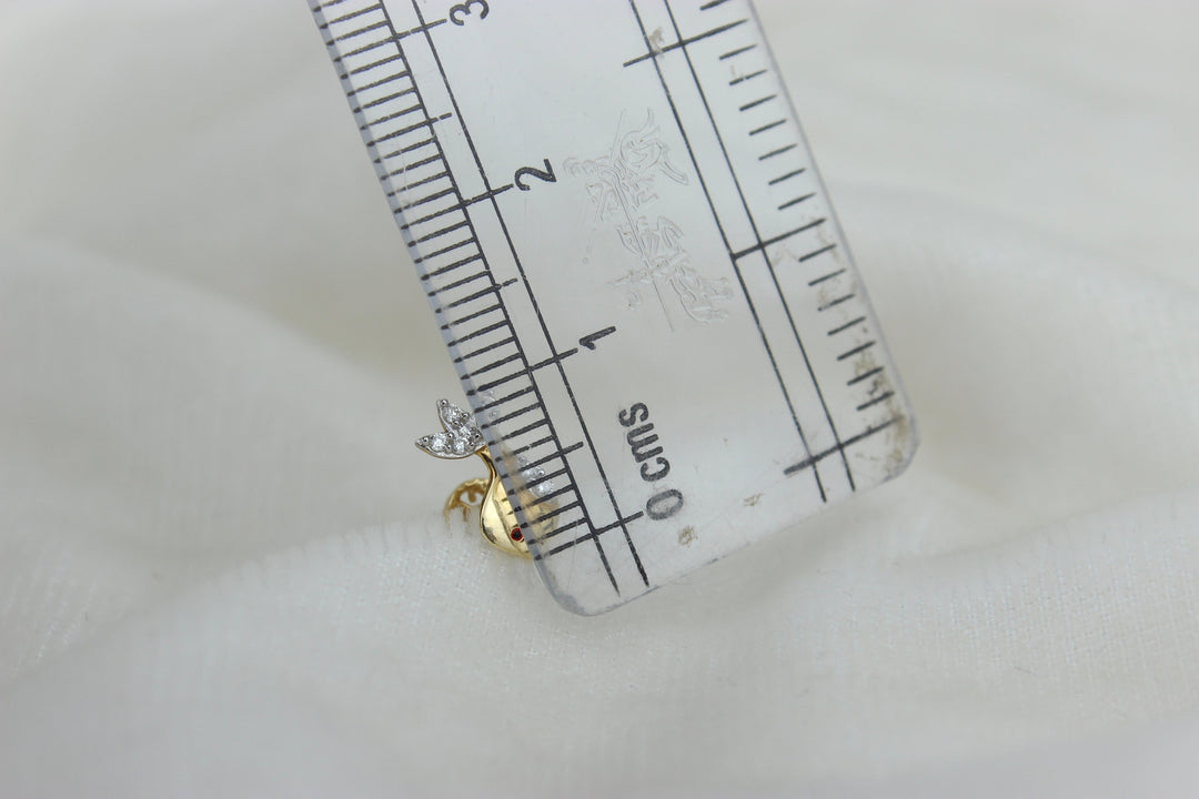 Kids Fish Diamond Stud Earrings, 14k Solid Gold, Natural Diamonds, Kids Jewelry, Gift for toddlers, girls and kids