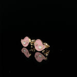 Load image into Gallery viewer, Kids Pink Bird Diamond Stud Earrings, 14k Solid Gold With Enameling, Natural Diamonds, Kids Jewelry, Gift for toddlers, girls and kids
