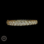 Load image into Gallery viewer, Pear Diamond Bangle Bracelet, 14k Solid Gold Bracelet, Filigree Bangles, Moissanite Bracelet, Gift For Her
