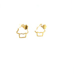 Load image into Gallery viewer, Kids Cupcake Diamond Stud Earrings, 14k Solid Gold, Natural Diamonds, Kids jewelry, Gift for toddlers, girls, and kids
