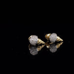Load image into Gallery viewer, Kids Cone Ice Cream Diamond Stud Earrings, 14k Solid Gold, Natural Diamonds, Kids jewelry, Gift for toddlers, girls and kids
