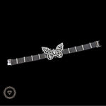 Load image into Gallery viewer, Butterfly Diamond Tennis Broad Bracelet in 14k Solid Gold, Marquise, Moissanite Bracelet, Italian Mesh chain Cocktail Bracelet, Gift for her
