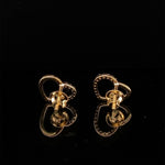 Load image into Gallery viewer, Kids Hollow Heart Design Diamond Stud Earrings, 14k Solid Gold, Natural Diamonds, Kids Jewelry, Gift for toddlers, girls and kids
