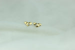 Load image into Gallery viewer, Kids Winged Heart Diamond Stud Earrings, 14k Solid Gold, Natural Diamonds, Kids Jewelry, Gift for toddlers, girls and kids
