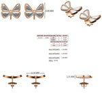 Load image into Gallery viewer, Kids Mother Of Pearl Butterfly Diamond Stud Earrings, 14k Solid Gold, Natural Diamonds, Kids Jewelry, Gift for toddlers/girls, Ready To Ship
