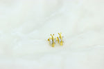Load image into Gallery viewer, Kids Dragonfly Diamond Accents Stud Earrings, 14k Solid Gold, Natural Diamonds, Kids Jewelry, Gift for toddlers, girls and kids
