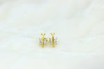 Load image into Gallery viewer, Kids Dragonfly Diamond Accents Stud Earrings, 14k Solid Gold, Natural Diamonds, Kids Jewelry, Gift for toddlers, girls and kids
