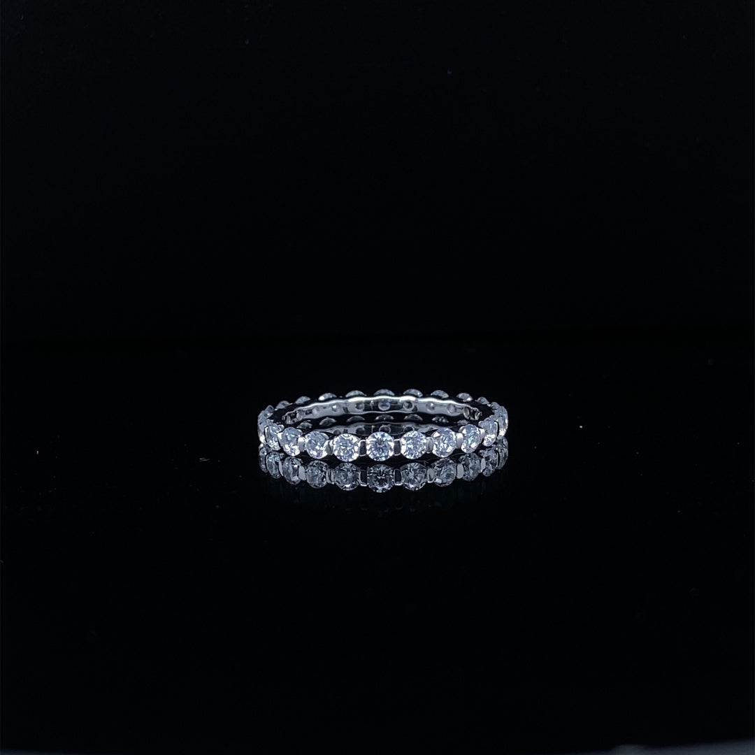 Round Cut Lab Grown Diamond Eternity Band, Certified Diamonds, Solid Gold Wedding Ring, Engagement Stacking Ring, Gift for her