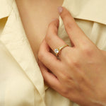 Load image into Gallery viewer, IGI Certified Lab grown Solitaire Diamond Engagement Ring: 14K Solid Gold Wedding Pave Band
