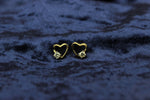 Load image into Gallery viewer, Kids Heart Diamond Stud Earrings, 14k Solid Gold, Natural Diamonds, Kids Jewelry, Gift for toddlers, girls and kids
