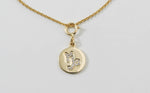 Load image into Gallery viewer, Capricorn Horoscope Birth Sign Charm, 14k Solid Gold, Natural Diamonds, Zodiac Jewelry, Everyday Jewelry, Astrology Gift for her
