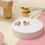 Load image into Gallery viewer, Kids Fish Diamond Stud Earrings, 14k Solid Gold, Natural Diamonds, Kids Jewelry, Gift for toddlers, girls and kids
