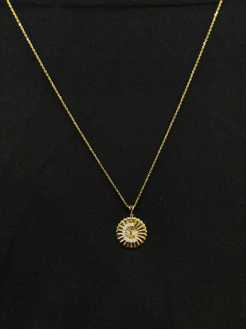 Personalized Initial Medallion Pendant Necklace, 14k Solid Gold Diamond Letter, Natural Diamonds, Custom Jewelry, Minimalist Gift For Her