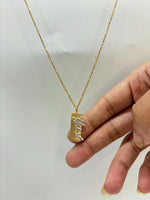 Load image into Gallery viewer, Personalized Name Pendant Necklace, 14k Solid Gold Diamond Letter, Natural Diamonds, Custom Jewelry,  Name Necklace, Minimalist Gift For Her
