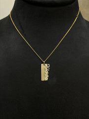 Personalized Name Pendant Necklace, 14k Solid Gold Diamond Letter, Natural Diamonds, Custom Jewelry,  Name Necklace, Minimalist Gift For Her