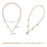 Load image into Gallery viewer, Personalized Initial Diamond Necklace, 14k Solid Gold, Natural Diamonds, Minimalist Custom Jewelry, Drop Letter Necklace, Stacking Jewelry
