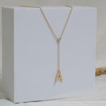 Load image into Gallery viewer, Personalized Initial Lariat Necklace, 14k Solid Gold Diamond Letter, Natural Diamonds, Custom Name Initial Jewelry, Minimalist
