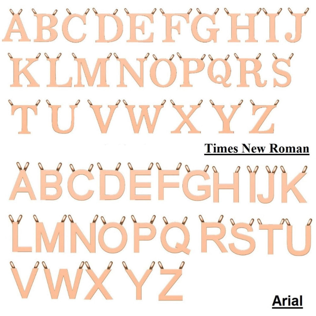 Personalized Initials Diamond Necklace, 14k Solid Gold, Natural Diamonds, Name Letter Charm Everyday Jewelry, Minimalist Stacking Necklace