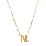Load image into Gallery viewer, Personalized Initial Pendant Necklace, 14k Solid Gold Diamond Flute Letter, Natural Diamonds, Minimalist Custom Jewelry, Gift For Her
