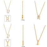 Load image into Gallery viewer, Personalized Initials Charm Diamond Necklace, 14k Solid Gold, Natural Diamonds, Stacking Customized Necklace, Minimalist Everyday Jewelry
