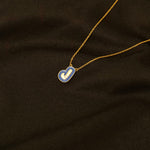 Load image into Gallery viewer, Personalized Initial Enamel Pendant, 14k Solid Gold Diamond Necklace, Natural Diamonds, Custom Jewelry, Minimalist Gift For Her
