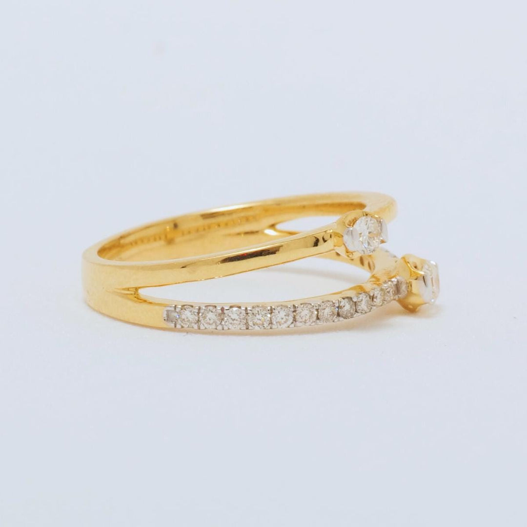 Diamond Engagement Ring, 14K Solid Gold, Split Band Diamond Ring, Natural Diamonds, Promise Ring, Proposal Stacking Ring, Gift For Her