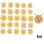 Load image into Gallery viewer, Personalized Initial Medallion Diamond Necklace, 14k Solid Gold, Natural Diamonds, Custom Letter Jewelry, Minimalist Sunburst Necklace
