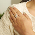 Load image into Gallery viewer, Double Butterfly Diamond Ring, 14k Solid Gold, Natural Diamonds, Animal Jewelry, Everyday Minimalist Ring, Statement Ring, Ready To Ship
