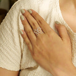 Load image into Gallery viewer, Butterfly Loop Diamond Ring, 14k Solid Gold, Natural Diamonds, Everyday Statement Ring, Animal Jewelry, Ready To Ship
