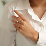 Load image into Gallery viewer, Diamond Engagement Ring, 14K Solid Gold, Split Band Diamond Ring, Natural Diamonds, Promise Ring, Proposal Stacking Ring, Gift For Her
