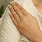 Load image into Gallery viewer, Triangle Diamond Ring, 14k Solid Gold, Natural Diamonds, Stackable Minimalist Ring, Everyday Geometric Jewelry, Certified Jewelry
