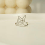 Load image into Gallery viewer, Double Butterfly Diamond Ring, 14k Solid Gold, Natural Diamonds, Animal Jewelry, Everyday Minimalist Ring, Statement Ring, Ready To Ship
